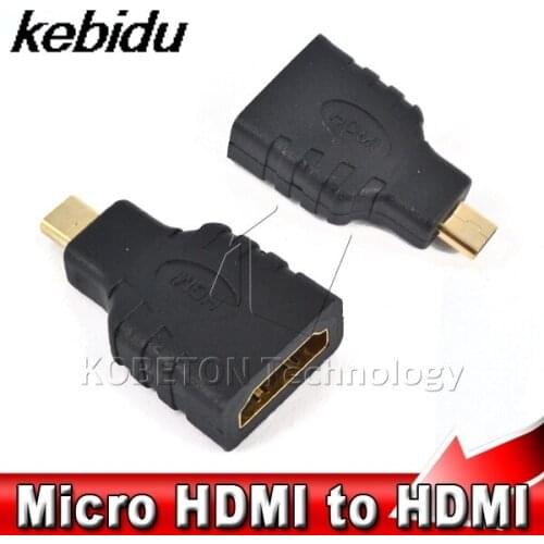 Kebidu Micro Male to Female Adapter HD Gold Plating Converter F-M Type D Connector for HDMI-compatible Cable Adapter Device
