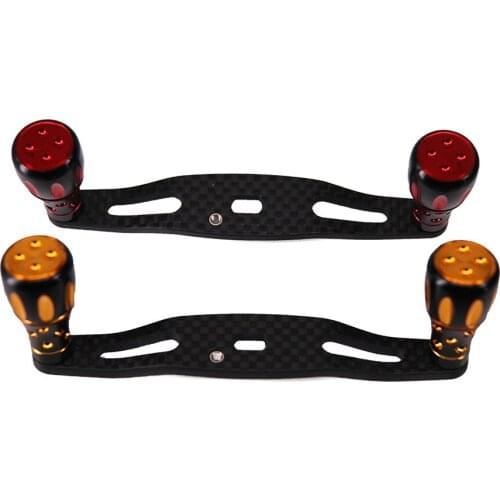 Metal Knobs Fishing Reel Carbon Fiber Handle Crank Nut Plate Screw Cap For Baitcasting Spinning Wheels Fishing Tackle Accessory