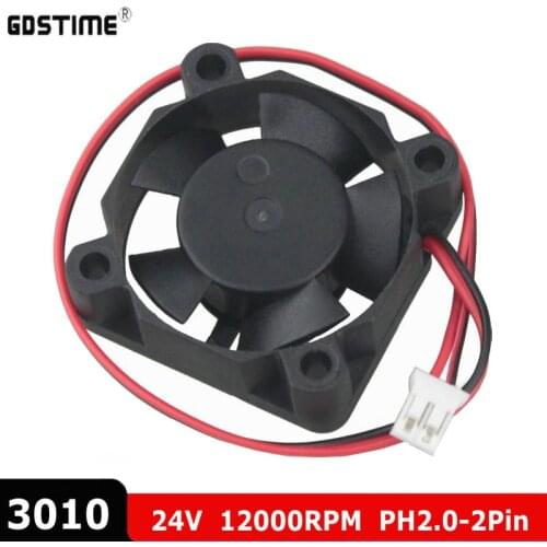 500Pcs/lot GDSTIME 30mm 24V 30x30x10mm 2Pin 3cm 3010 Cooler Mini DC Cooling Fan for 3D Printer Parts