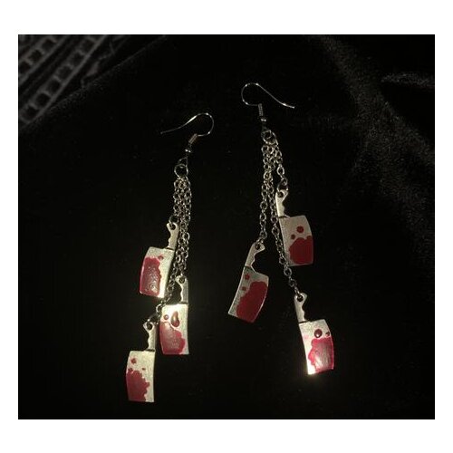 Knife Meat Cleaver Earrings,Knife