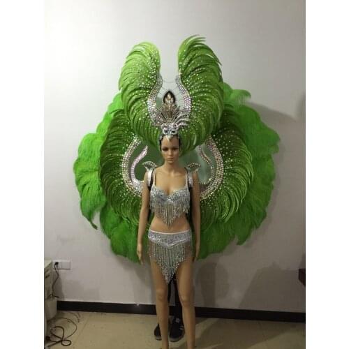 Feather clothing Stage performance catwalk carnival Headdress flower pubs party Mens wear womens clothing
