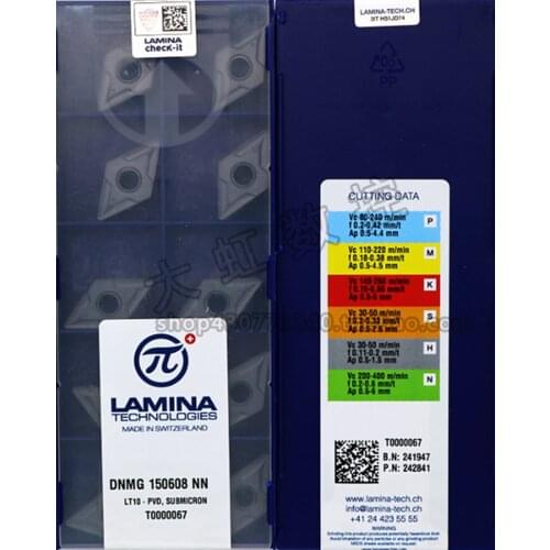 DNMG150604 DNMG150608 DNMG150612 NN LT10 original Lamina Carbide insert Processing: stainless steel, steel, cast iron. Etc