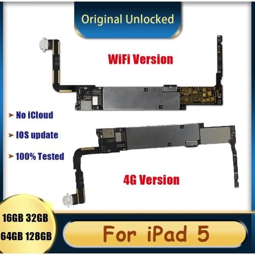 Original unlocked A1474 / A1475 / A1476 for ipad 5 Wifi+ Cellular for Ipad Air 1 Motherboard Logic Board with IOS System
