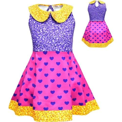 2019 Carnival Girls Lol Dress moana Girl Birthday Party Dress Halloween Christmas Child Girl Cosplay Costume Kids Lol Clothes