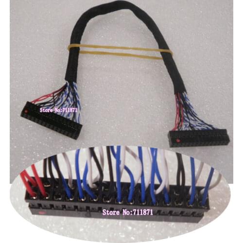 2.0 Pitch 30P to 30P Female LVDS LCD Screen Cable Spacing 2.0mm 30P Female to Female LVDS LCD Screen Line 30Pin LCD Screen Wire