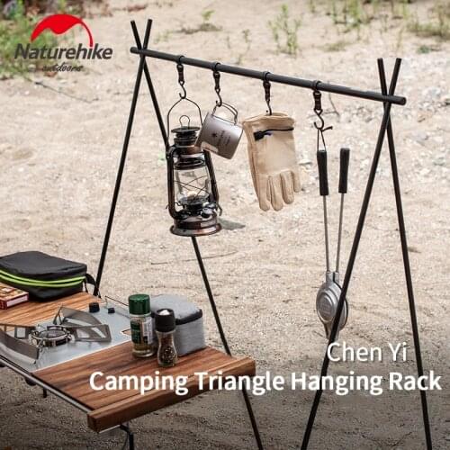 Naturehike Camping Aluminum Alloy Hanging Rack Outdoor Portable Camping Accessories Triangular Rack Clothes Storage Rack Cookwar