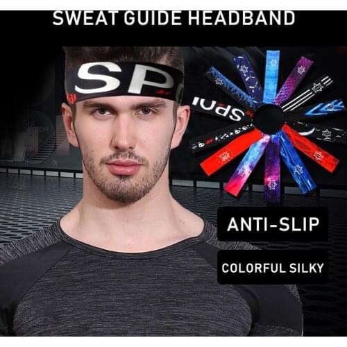 1PC Men Women Sports Headband Sweat Guide Belt Fitness Yoga Headband Basketball Running Breathable Headband Sweat-absorbent Beam