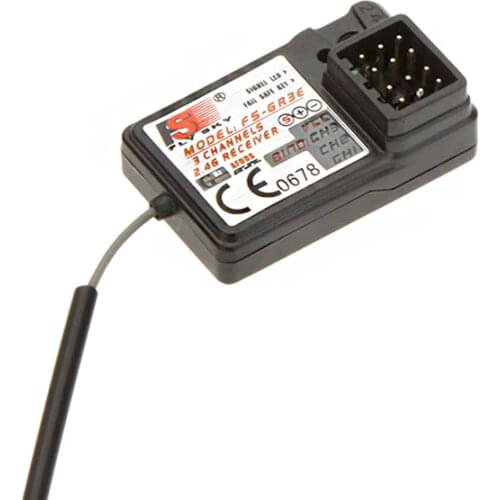 Flysky FS-GR3E AFHDS 2.4G 3CH Receiver for FS-GT2 FS-GT2B FS-GT3B FS-GT3C FZ-IT4S RC Car Boat