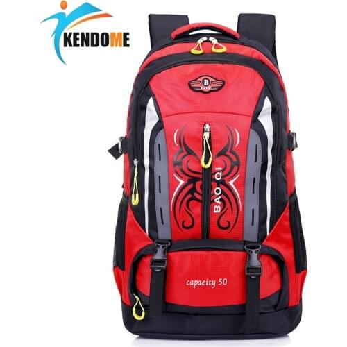 Hot Outdoor Climbing Backpack Waterproof Nylon Camping Mountaineering Rucksacks Unisex Hiking Cycling Men Women Sports Bag