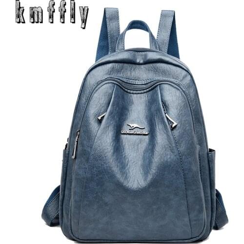 Fashion Backpack Women Soft pu Leather Backpack Casual School Bags for Teenage Girls sac High Capacity Travel Backpack mochila