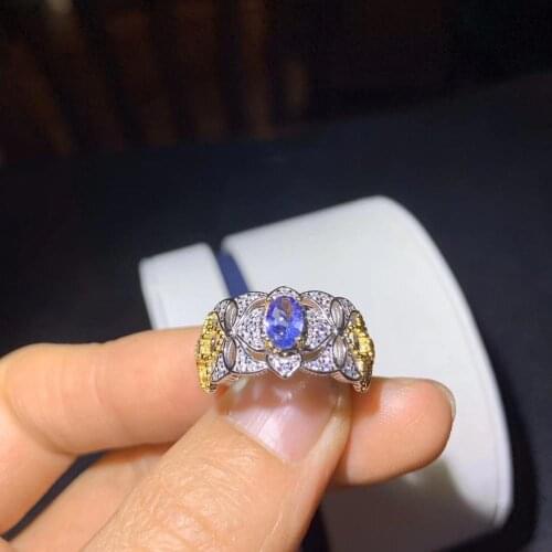 The Best Gift For your mother Tanzanite luxury Ring ring Free shipping gemstone 925 sterling silver Fine jewelry