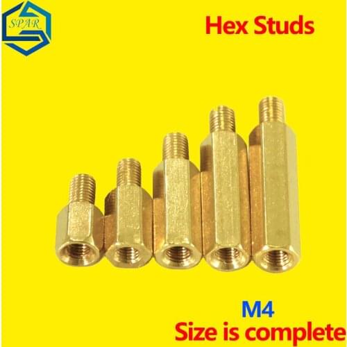 Hex Studs Hexagonal Isolation ColumnSingle Head Copper Column M3/M4 Computer Motherboard Copper Column Chassis Stud Screw