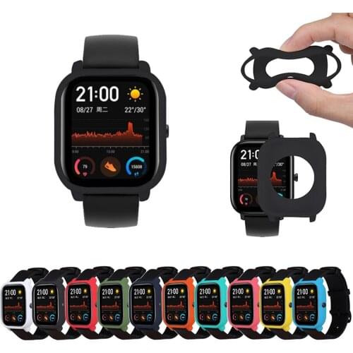 Silicone Full Case Cover Shell Protector for Huami Amazfit GTS Smart Watch Bumper Cover for Amazfit GTS Strap Band Accessories