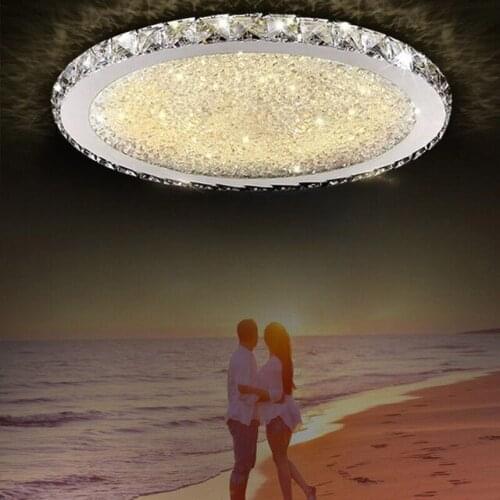 Modern Circular Creative Ceiling Light Simple Crystal Lamp For Home Living room Bedroom Restaurant With LED Bulbs DHL Free