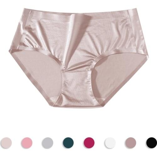 8 Pcs Women Underwear Seamless Ice Slik Female Briefs Sexy Mid Rise Panties High Quality Ladies Panties Free Shipping BANNIROU