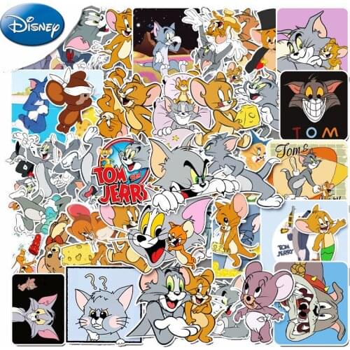10/30/50Pcs/Pack Disney cartoon cat and mouse stickers luggage travel waterproof stickers decorative graffiti stickers aesthetic