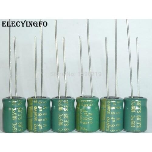10pcs 68uF 50V68UF SANYO 8x11.5mm Original 50V68uF Aluminum Electrolytic Capacitors