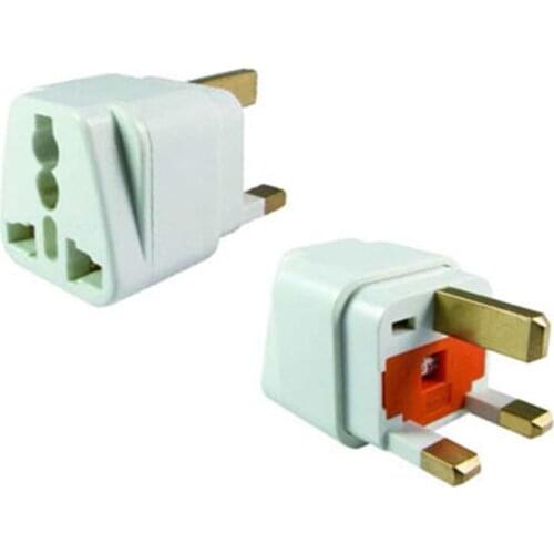 10pcs White High Quality Universal Travel Adapter AU US EU to UK Adapter Converter,3 Pin AC Power Plug Adaptor Connector
