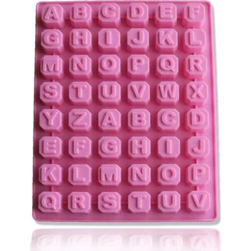 48 Letters Alphabet Silicone Chocolate Molds Handmade DIY Ice Lattice Mold Handmade Soap Mold Kitchen Baking Tools Cake Tools