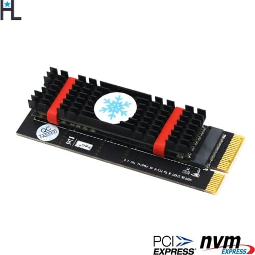NGFF(M.2) nvme M key SSD to PCI- E 4X Adapter with Heatsink(vertical installation),cpu rgb heatsink,heatsink cooling ram