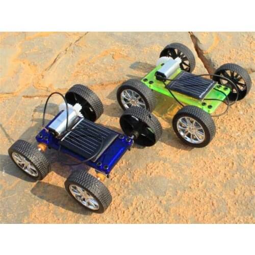 Solar Diy car trolley Tech Educational toy car Assembly model DC Motor Physical experiment