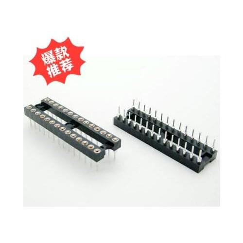 Free shipping round hole DIP28 socket 28PIN chip base ic slot 10pcs/lot