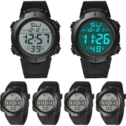 Vansvar Outdoor Sport Watch Men Multifunction Watches Alarm Clock Chrono 5Bar Waterproof Digital Watch reloj hombre Dropshiping
