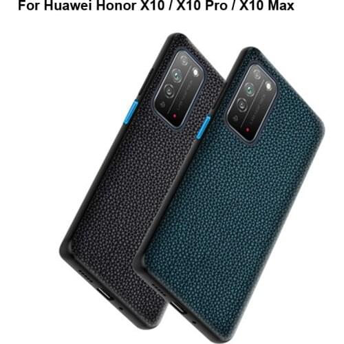 For Huawei Honor X10 Max Case Luxury Genuine Leather Protective For Huawei Honor X10 Pro Thin Cover Slim casings For Honor X10