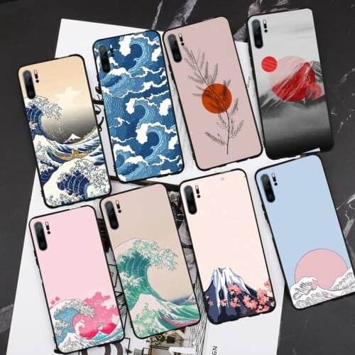 Ocean Waves Japanese Phone Case For Huawei P20 P30 P40 lite Pro P Smart 2019 Mate 10 20 Lite Pro Nova 5t