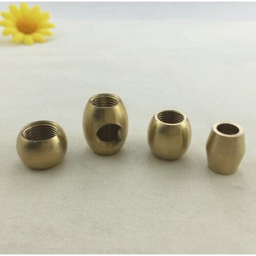 Pure Copper Ball Drum-shaped Two-way Three-way Round Lighting Accessories Within Tooth Connector Adapter Tube Connection