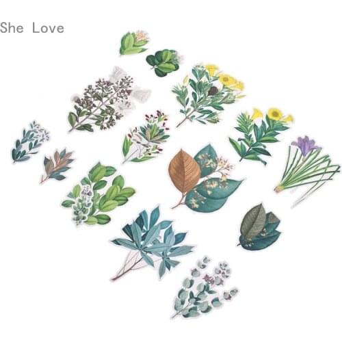 Chzimade 15pcs Cute Self-made Lesves Scrapbooking Decorative Stickers DIY Craft Photo Albums