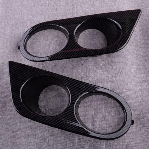 CITALL 51112695256 1 Pair 51112695255 Fog Light Cover fit for BMW E46 M3 2-Door 2001-2006 Non-M Tech Bumper Carbon Fiber Texture