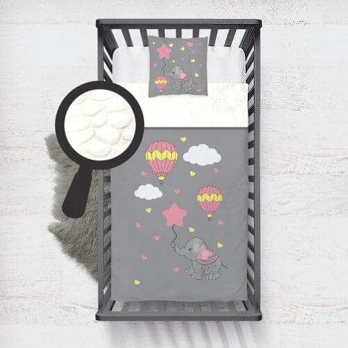 Kids Minky Blanket Super Soft and Warm Blankets Children for Couch and Bed Elephant Balloon Gray Model 121