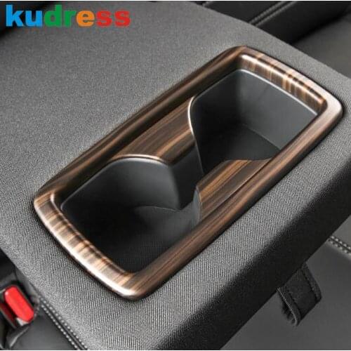 For Toyota RAV4 RAV 4 2019 2020 2021 carbon fiber Rear Seat Water Cup Sticker Water Holder Cover Trim Interior Accessories
