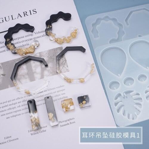 Making Tools Jewelry Resin Crystal Epoxy Mold Earrings Pendant Casting Silicone Mould DIY Crafts Designer Earring Keychain Molds