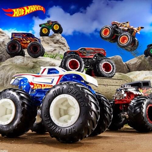 1:64 Hot Wheels Monster Tracks Diecast Car Toys Collection Model Trucks Assortment Metal 2020 Boys Toys for Children Kids Gifts