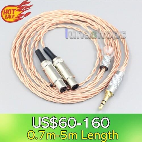 LN007185 Silver Plated OCC Shielding Coaxial Earphone Cable For Audeze LCD-3 LCD-2 LCD-X LCD-XC LCD-4z LCD-MX4 LCD-GX