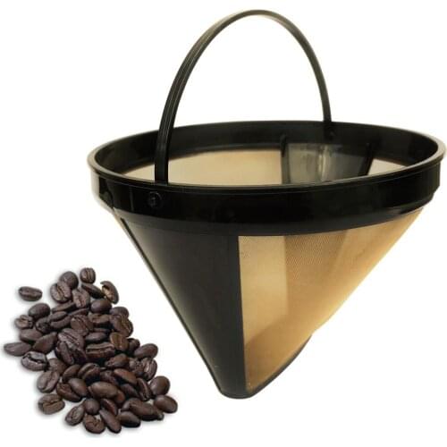 Stainless Steel Coffee Maker Filter Reusable Pour Over Dripper Non-slip Strainer