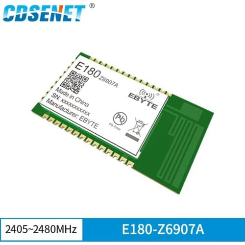 ZigBee 3.0 SoC Wireless Transceiver Module 2.4GHz TLSR8269 ZigBee Transmission 7dBm 48MHz 32-bit MCU E180-Z6907A IoT Smart Home