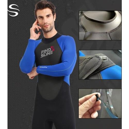 CR embossed 2 / 3MM neoprene Wetsuit Men Scuba diving suit Full Body One Piece Surfsuit spearfishing Snorkeling thermal swimsuit