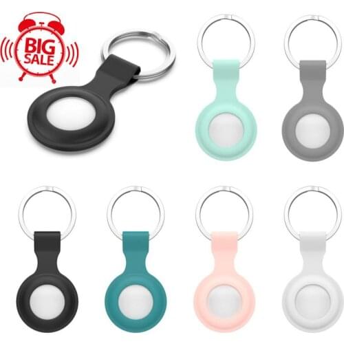 New For Apple Airtags Liquid Silicone Protective Sleeve For Apple Locator Tracker Anti-lost Device Keychain Protective Sleeve