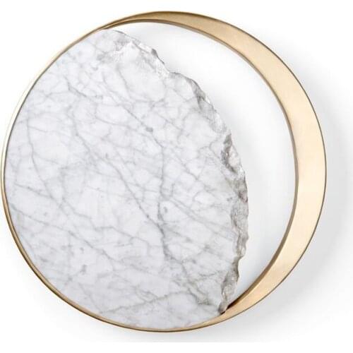 Postmodern Wall Lamp Simple Home Bedroom Wall Light Creative Natural Marble Light Luxury Showroom Window