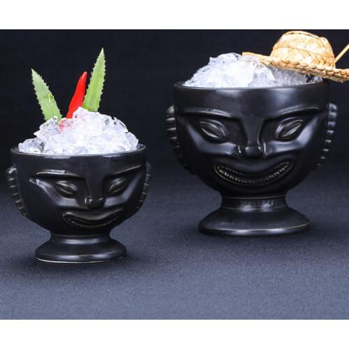 Retro cocktail bar ceramic cup personality Hawaii glasses TIKI totem