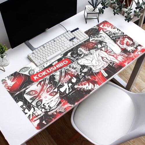 High Sensitive Waterproof Wear-resistant Lock Edge Keyboard Kimetsu No Yaiba Mouse Pad Oversized Game Mouse Pad Office Boutique