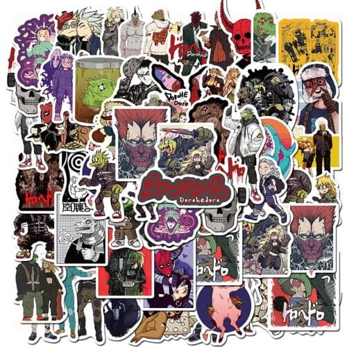 50PCS Anime Dorohedoro Graffiti Stickers DIY Travel Skateboard Suitcase Guitar Luggage Laptop Waterproof for Kid Sticker Decals