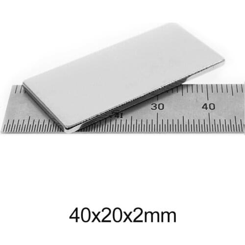 2/5/10/20/30PCS 40x20x2 Block Rare Earth Magnets 40mmX20mm Long Rectangular Magnet 40x20x2mm Permanent Neodymium Magnet 40*20*2