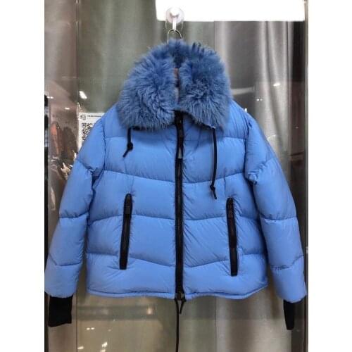 2021 Thick Turtleneck Paris Ski Design Real Fur Trim Luxury Quality Winter Down Puffer Jacket