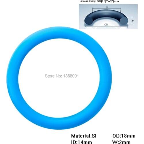 250Piece (OD)18*(W)2mm blue silicone o-rings silicone o ring.industrial and house use o ring.no poison o ring