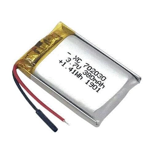 3.7V 380mAh 702030 Lithium Polymer Li ion Rechargeable Battery For DIY Mp3 MP4 MP5 GPS PSP bluetooth electronic part Video games