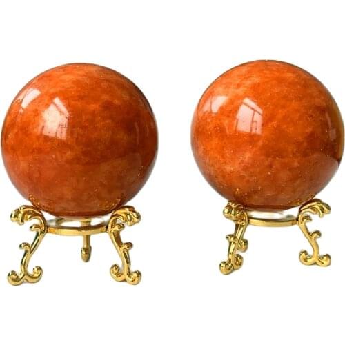 60/70mm Natural stone sphere sunstone crystal ball beautiful Feng shui chakra quartz healing crystals